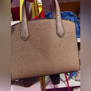 Kate spade glitter tote crossbody nwot